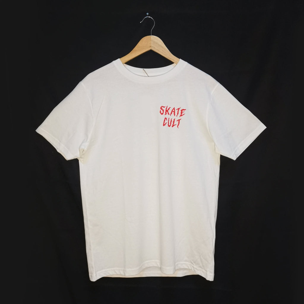 Skate Cult T-Shirt - WHITE - Double Threat Skates