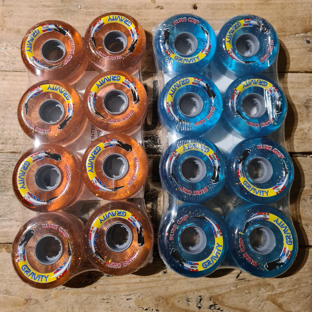 SURE-GRIP GRAVITY WHEELS - PACK of 8 - Double Threat Skates