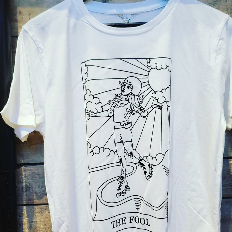 The Fool Front Print All-Gender T-Shirt - Double Threat Skates
