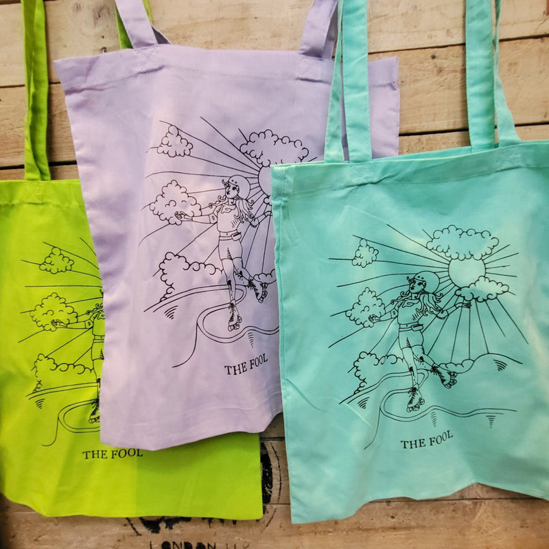 THE FOOL Pastel Tote Bags - Double Threat Skates
