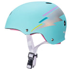 Triple 8 Certified Sweatsaver Helmet - Teal Hologram - Double Threat Skates