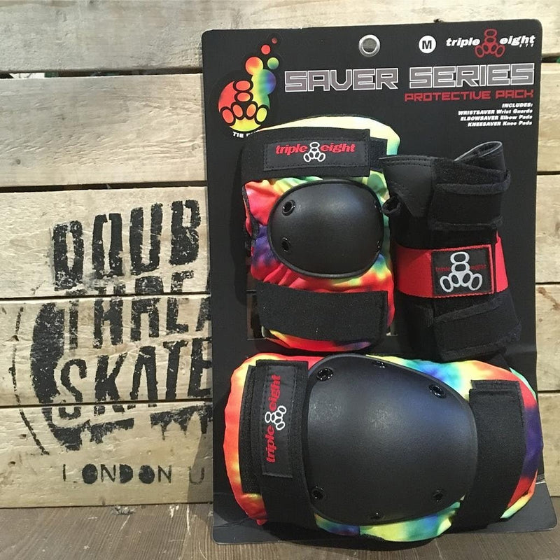 Triple 8 Saver Series Padset - TIE DYE - Double Threat Skates